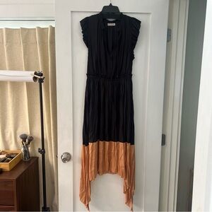 Ulla Johnson black/tan midi dress